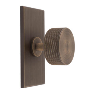 Carlisle Brass BP703AB76AB Knurled Radio Knob on Backplate (LEAD TIME: 2-3 DAYS)