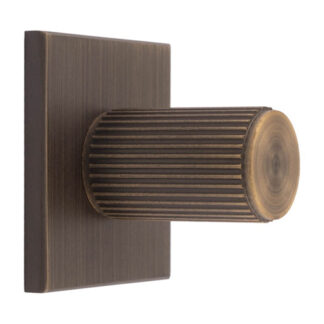 Carlisle Brass BP712AB40AB Lines Cylinder Knob on Backplate (LEAD TIME: 2-3 DAYS)