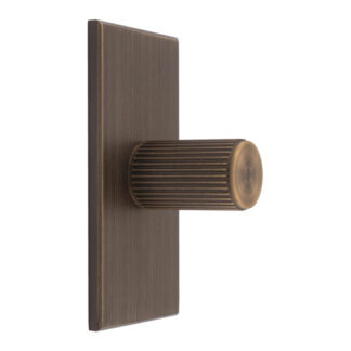 Carlisle Brass BP712AB76AB Lines Cylinder Knob on Backplate (LEAD TIME: 2-3 DAYS)