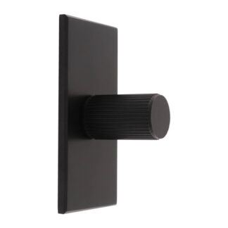 Carlisle Brass BP712MB76MB Lines Cylinder Knob on Backplate (LEAD TIME: 2-3 DAYS)