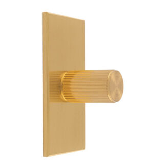 Carlisle Brass BP712SB76SB Lines Cylinder Knob on Backplate (LEAD TIME: 2-3 DAYS)