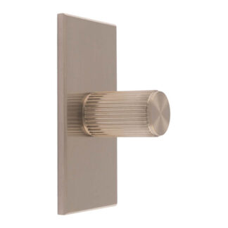Carlisle Brass BP712SN76SN Lines Cylinder Knob on Backplate (LEAD TIME: 2-3 DAYS)