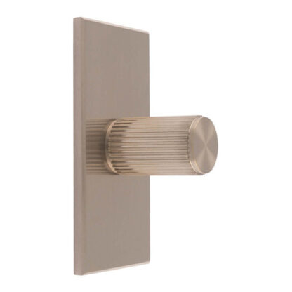 Carlisle Brass BP712SN76SN Lines Cylinder Knob on Backplate (LEAD TIME: 2-3 DAYS)