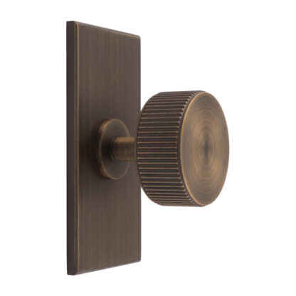Carlisle Brass BP713AB76AB Lines Radio Knob on Backplate (LEAD TIME: 2-3 DAYS)