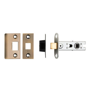 EuroSpec BTL25AB 64Mm Ce B/T Tubular Mortice Latch Square Antique Brass (LEAD TIME: 2-3 DAYS)