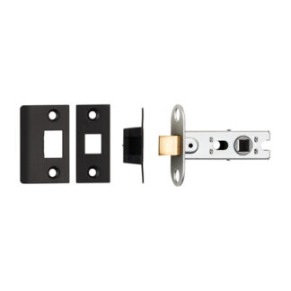 EuroSpec BTL25MB 64Mm Ce B/T Tubular Mortice Latch Square Matt Black (LEAD TIME: 2-3 DAYS)