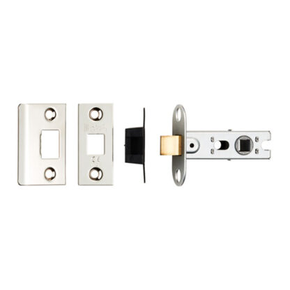 EuroSpec BTL25NP 64Mm Ce B/T Tubular Mortice Latch Square Nickel Plate (LEAD TIME: 2-3 DAYS)