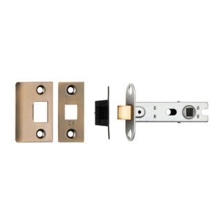 EuroSpec BTL30AB 76Mm Ce B/T Tubular Mortice Latch Square Antique Brass (LEAD TIME: 2-3 DAYS)