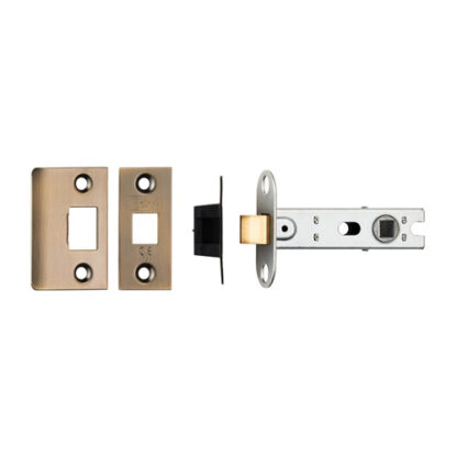 EuroSpec BTL30AB 76Mm Ce B/T Tubular Mortice Latch Square Antique Brass (LEAD TIME: 2-3 DAYS)