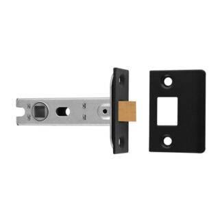 EuroSpec BTL30MB 76Mm Ce B/T Tubular Mortice Latch Square Matt Black (LEAD TIME: 2-3 DAYS)