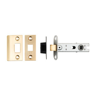 EuroSpec BTL30SB 76Mm Ce B/T Tubular Mortice Latch Square Satin Brass (LEAD TIME: 2-3 DAYS)