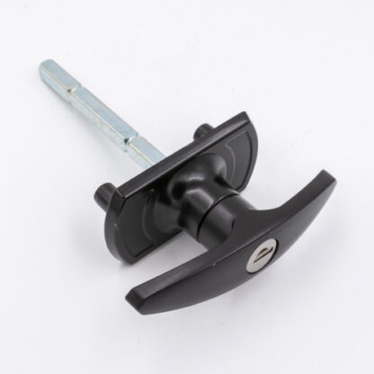 Universal Garage Door T Handle - Screwhole in end of spindle - Square Spindle - Long Lugs - Rear Fix - Image 2