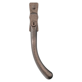 Mila CB700723 Mila Heritage Pear Drop Casement Handle Pewter Patina Left hand (LEAD TIME: 2-3 DAYS)