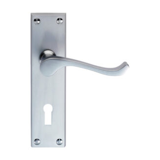Carlisle Brass CBS54SC Contract Victorian Scroll Lever on Lock Backplate (LEAD TIME: 2-3 DAYS)