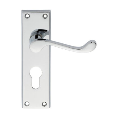 Carlisle Brass CBS54YCP Contract Victorian Scroll Lever on Euro Lock Backplate (LEAD TIME: 2-3 DAYS)
