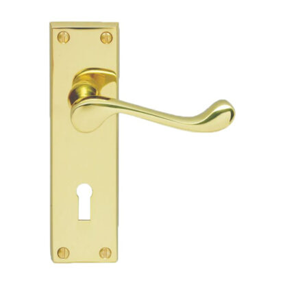 Carlisle Brass CBS54 Contract Victorian Scroll Lever on Lock Backplate (LEAD TIME: 2-3 DAYS)