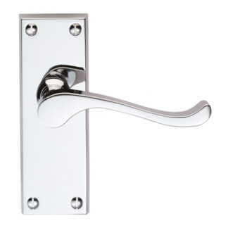 Carlisle Brass CBS55CP Contract Victorian Scroll Lever on Latch Backplate (LEAD TIME: 2-3 DAYS)