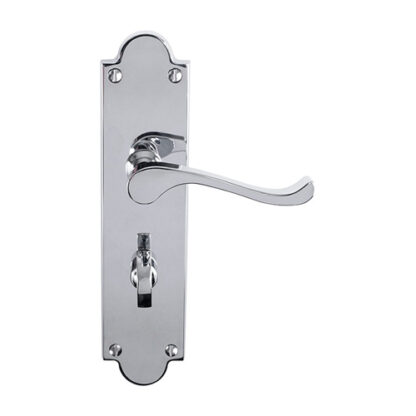 Carlisle Brass CBS68WCCP Victorian Scroll Lever On Shaped Backplate - Bathroom 57Mm C/C (Contract Range) (LEAD TIME: 2-3 DAYS)
