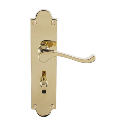 Carlisle Brass CBS68WC Victorian Scroll Lever On Shaped Backplate - Bathroom 57Mm C/C (Contract Range) (LEAD TIME: 2-3 DAYS)