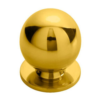 Carlisle Brass CH6C Ball Knob Polished Brass 25mm (LEAD TIME: 2-3 DAYS)