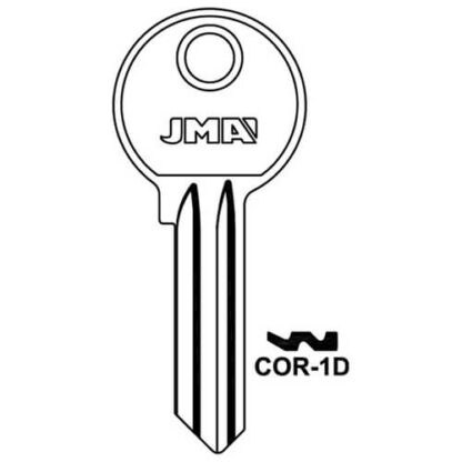 JMA COR-1D Corbin 5 Pin Cylinder Key Blank - Image 3