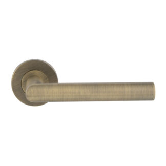 EuroSpec CSL1192AB Mitred Round Bar Lever on Sprung Rose  (LEAD TIME: 2-3 DAYS)