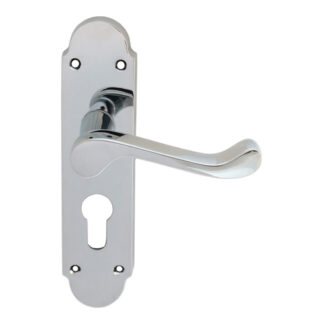 Carlisle Brass DL168YCP Oakley Lever on Euro Lock Backplate (LEAD TIME: 2-3 DAYS)