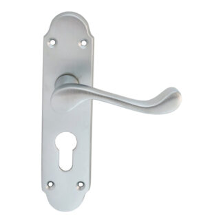 Carlisle Brass DL168YSC Oakley Lever on Euro Lock Backplate (LEAD TIME: 2-3 DAYS)