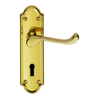 Carlisle Brass DL17PVD Ashtead Lever on Lock Backplate (LEAD TIME: 2-3 DAYS)
