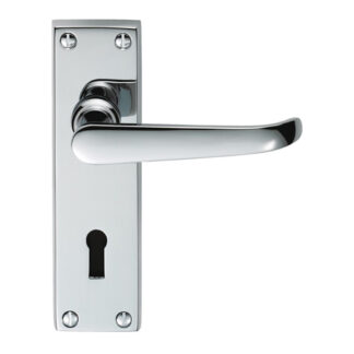 Carlisle Brass DL30CP Victorian Ascot Lever on Lock Backplate (LEAD TIME: 2-3 DAYS)