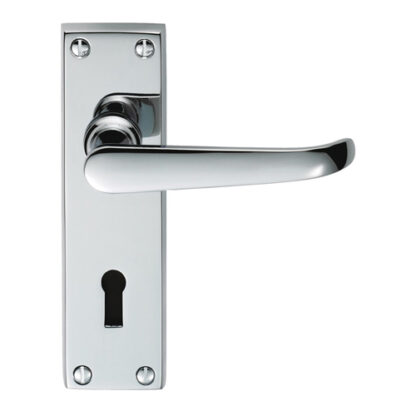 Carlisle Brass DL30CP Victorian Ascot Lever on Lock Backplate (LEAD TIME: 2-3 DAYS)