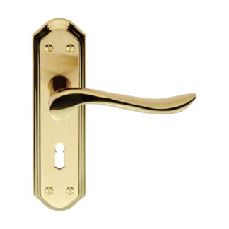 Carlisle Brass DL450SBPB Lytham Lever on Lock backplate (LEAD TIME: 2-3 DAYS)