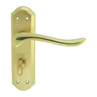 Carlisle Brass DL452SBPB Lytham Lever on WC backplate (LEAD TIME: 2-3 DAYS)