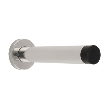 EuroSpec DSW1019BSS EUROSPEC 150 x 22mm - wall mounted doorstop on rose - concealed fix - polished stainless Steel  (LEAD TIME: 2-3 DAYS)