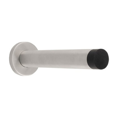 EuroSpec DSW1019SSS EUROSPEC 150 x 22mm - wall mounted doorstop on rose - concealed fix - satin stainless Steel - 150mm (LEAD TIME: 2-3 DAYS)