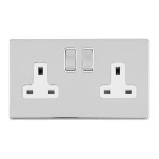 Eurolite ECPC2SOW 2 GANG 13AMP DP SWITCHED SOCKET (LEAD TIME: 2-3 DAYS)