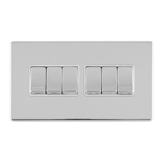 Eurolite ECPC6SWW 6 GANG 10AMP 2WAY SWITCH (LEAD TIME: 2-3 DAYS)