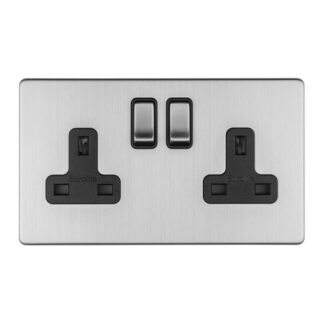 Eurolite ECSS2SOB 2 GANG 13AMP DP SWITCHED SOCKET (LEAD TIME: 2-3 DAYS)