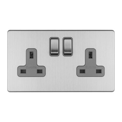 Eurolite ECSS2SOG 2 GANG 13AMP DP SWITCHED SOCKET (LEAD TIME: 2-3 DAYS)