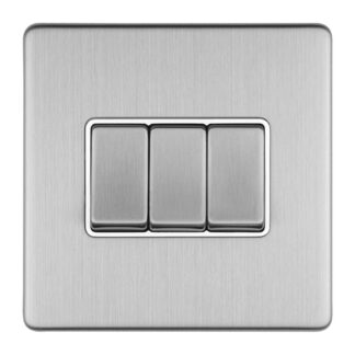 Eurolite ECSS3SWW 3 GANG 10AMP 2WAY SWITCH (LEAD TIME: 2-3 DAYS)