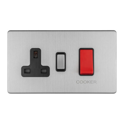 Eurolite ECSS45ASWASB 45AMP DP COOKER SWITCH WITH 13AMP SOCKET (LEAD TIME: 2-3 DAYS)