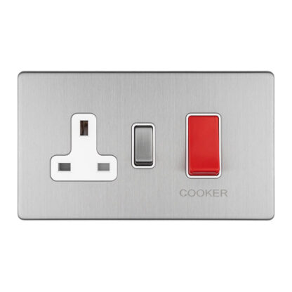 Eurolite ECSS45ASWASW 45AMP DP COOKER SWITCH WITH 13AMP SOCKET (LEAD TIME: 2-3 DAYS)