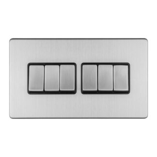 Eurolite ECSS6SWB 6 GANG 10AMP 2WAY SWITCH (LEAD TIME: 2-3 DAYS)