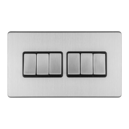 Eurolite ECSS6SWB 6 GANG 10AMP 2WAY SWITCH (LEAD TIME: 2-3 DAYS)