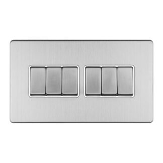 Eurolite ECSS6SWW 8 GANG 10AMP 2WAY SWITCH (LEAD TIME: 2-3 DAYS)