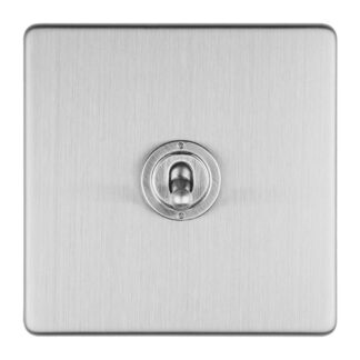 Eurolite ECSST1SW 1 GANG 10AMP 2WAY TOGGLE SWITCH SATIN STAINLESS PLATE (LEAD TIME: 2-3 DAYS)