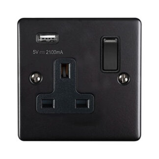 Eurolite EN1USBMBB 1 Gang USB Socket (LEAD TIME: 2-3 DAYS)