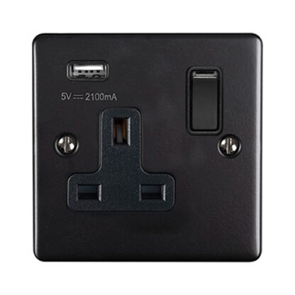 Eurolite EN1USBMBB 1 Gang USB Socket (LEAD TIME: 2-3 DAYS)