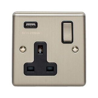 Eurolite EN1USBSSB 1 Gang USB Socket (LEAD TIME: 2-3 DAYS)