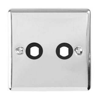 Eurolite EN2DIMPC Dimmer Switch Plate-Polished Chrome-2 Gang (LEAD TIME: 2-3 DAYS)